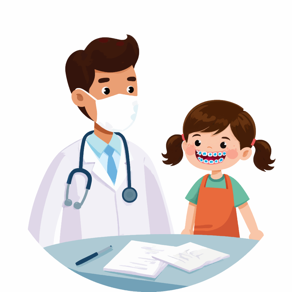 Изображение ребёнка в брекетах