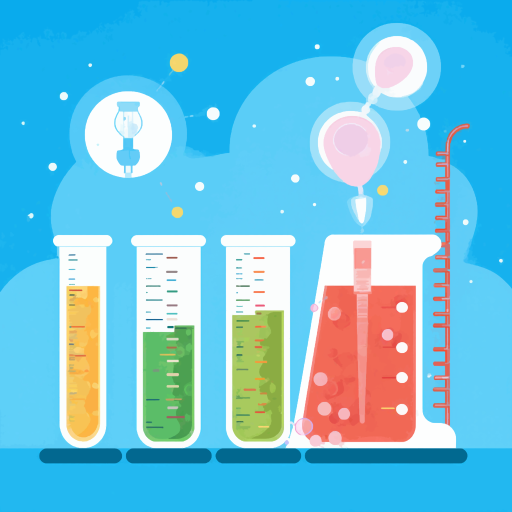 Изобрабражение химических реагентов в колбах