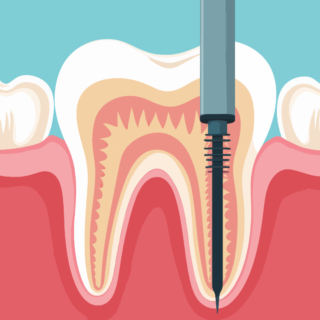 Изображение сверления зуба