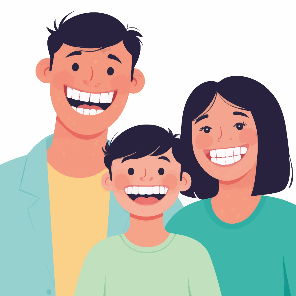 Изображение улыбающейся семьи