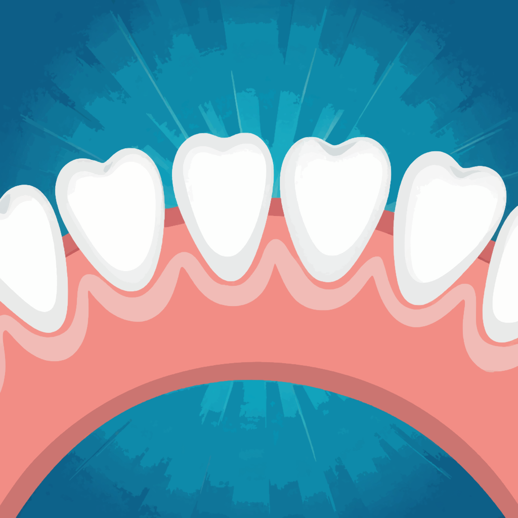 Изображение челюсти со здоровыми дёснами