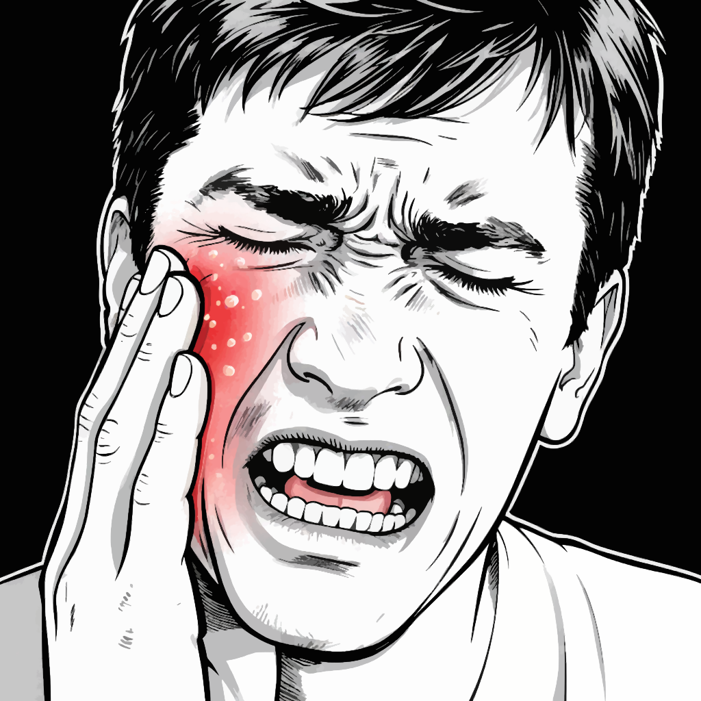 Изображение человека, страдающего зубной болью